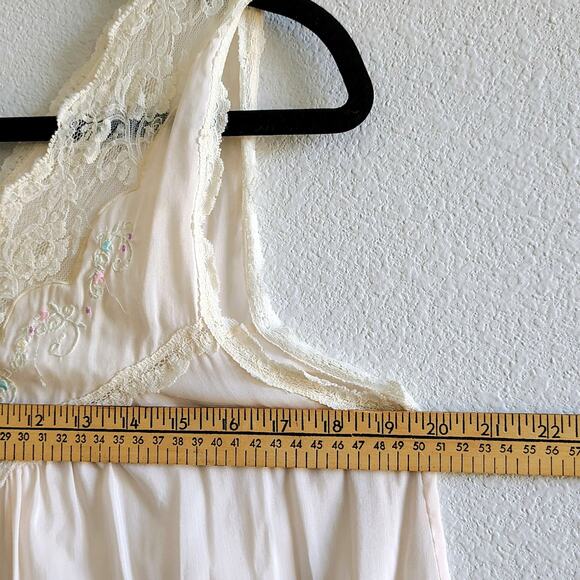 Barbizon Size Large Blush Pink Floral Sleeveless Nightgown Robe Set Negligee Vtg - Picture 12 of 13